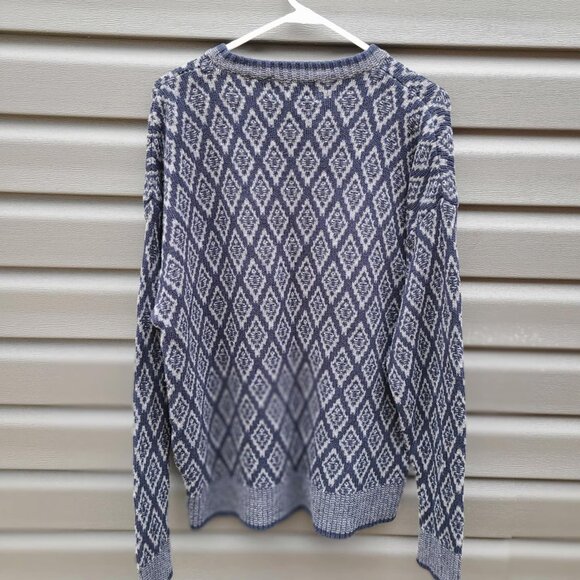 WOODS AND GRAY MENS SWEATER BLUE & GRAY SIZE LARGE - Picture 2 of 4